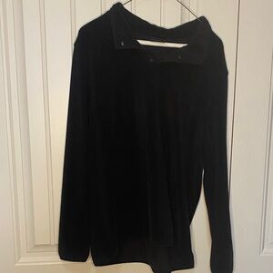 Black Long Sleeve Fleece Shirt